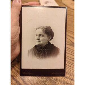 Antique Cabinet Card Lady Woman Photo Victorian Portrait Medina New York Hedley